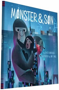 book cover for monster and son by david larochelle