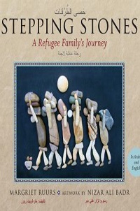 book cover for stepping stones a refugee familys journey by margriet ruurs