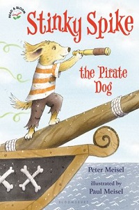 book cover for stinky spike the pirate dog by peter meisel