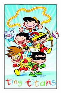 book cover for tiny titans vol 2 adventures in awesomeness by art baltazar