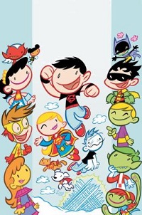 book cover for tiny titans vol 5 field trippin by art baltazar