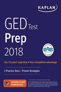 cover kaplan GED test prep 2018