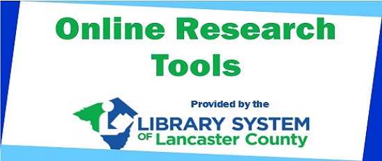 online research tools provided by the library system of lancaster county